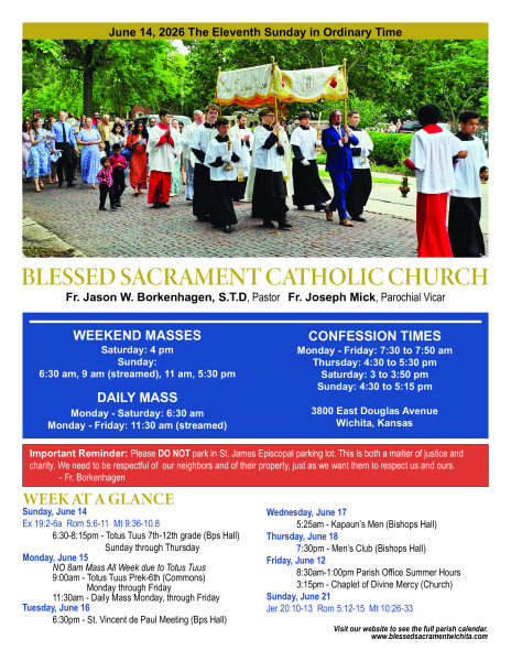 Sunday, June 14, 2026 Bulletin