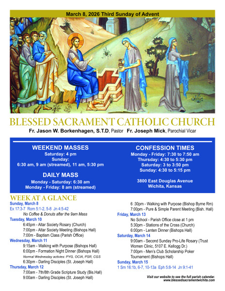 Sunday, March 8, 2026 Bulletin
