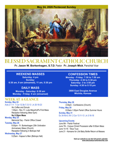 Sunday, May 24, 2026 Bulletin