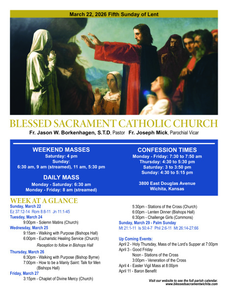 Sunday, March 22, 2026 Bulletin