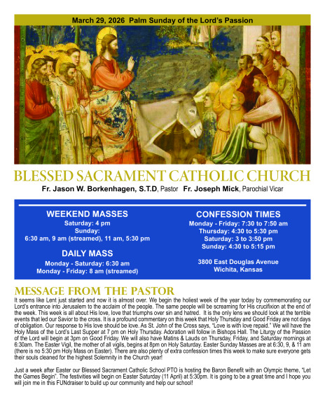 Sunday, March 29, 2026 Bulletin