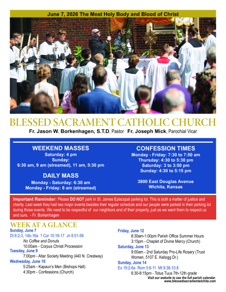 Sunday, June 7, 2026 Bulletin